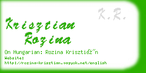 krisztian rozina business card